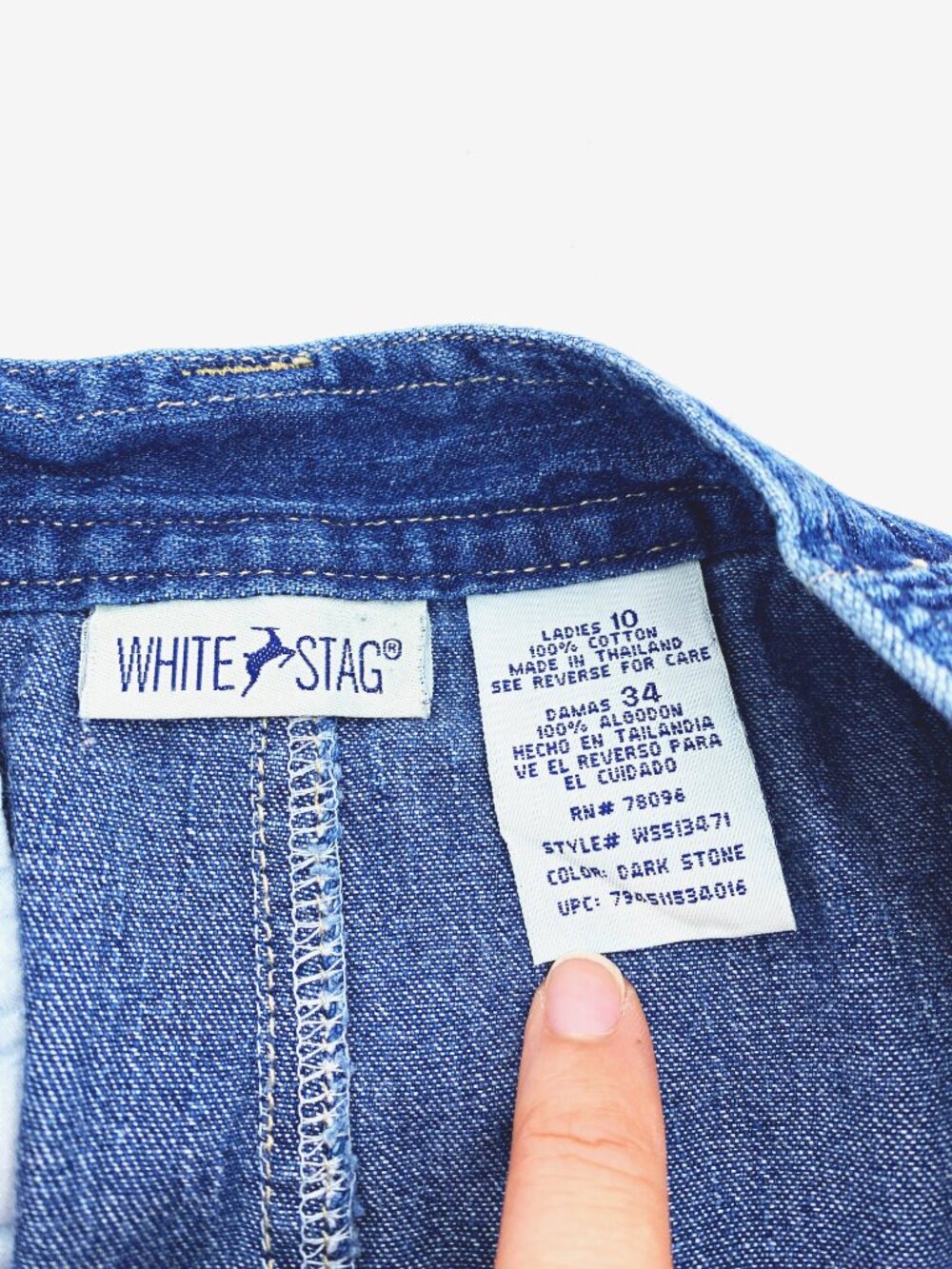White Stag Vintage Embroidered Denim Midi Skirt - Picture 8 of 9
